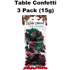 Christmas Table Décor Confetti, 3 Pack, 15g